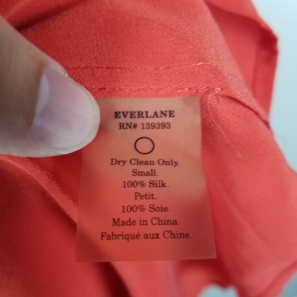 Everlane The Silk Dress Tank in Red Persimmon Summer Minimalist Size Small NWOT - Picture 12 of 12